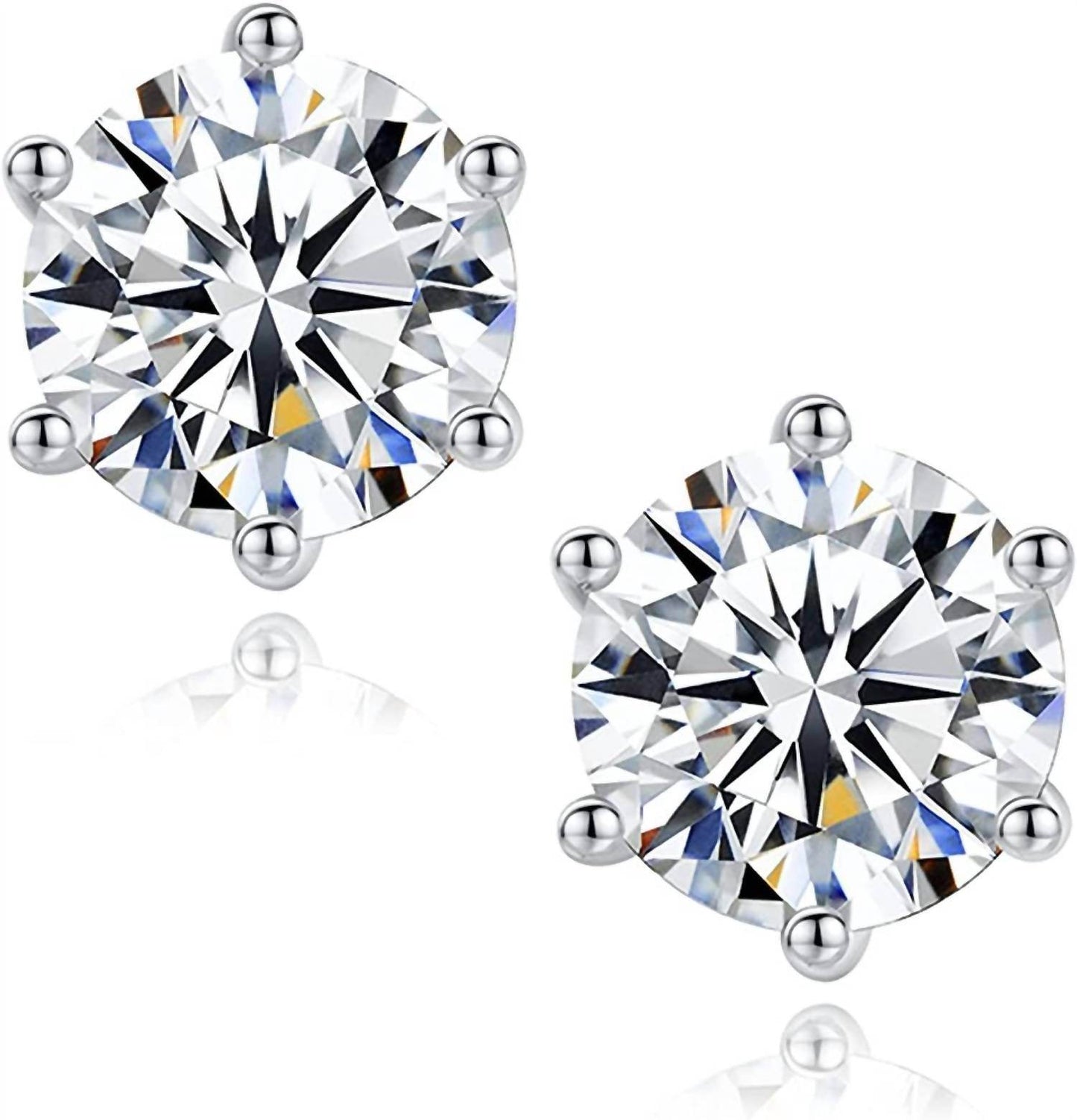 Allyanna Gifts - Women'sr Prong Moissanite Screwback Earrings - Rack Hunt -