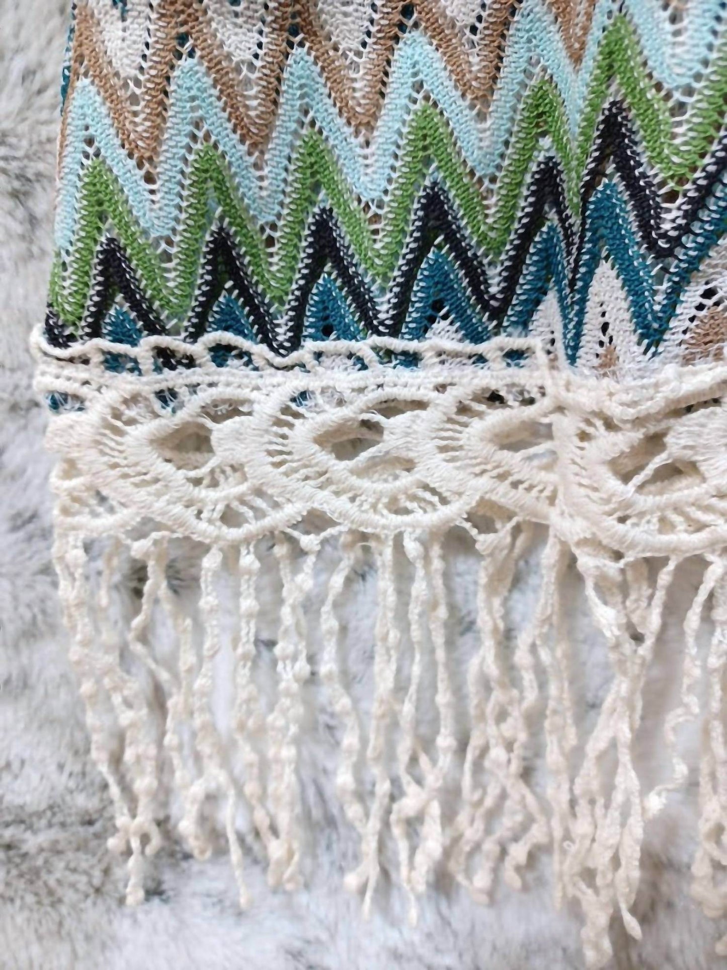 A'REVE - Back Lace Up Fringe Tunic Top - Rack Hunt -