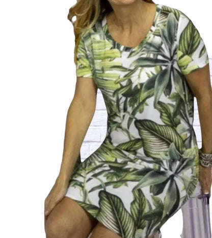 Calypso - Jenneke Palm Leaf Midi Dress - Rack Hunt
