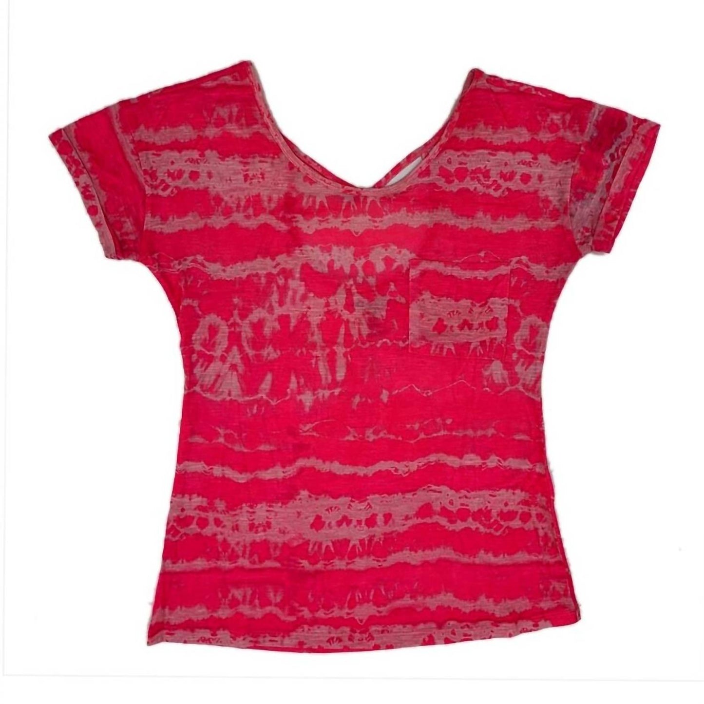 Women's Printed Crisscross Back Tee