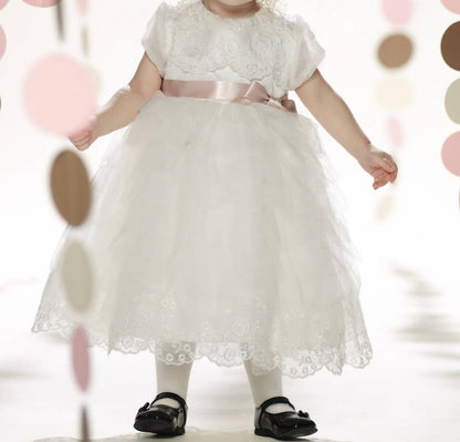 Petal Embroidered Layer Tulle Fancy Dress