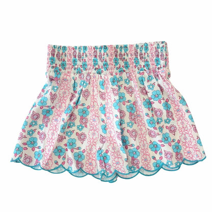 Kid's Shirred Scallop Shorts