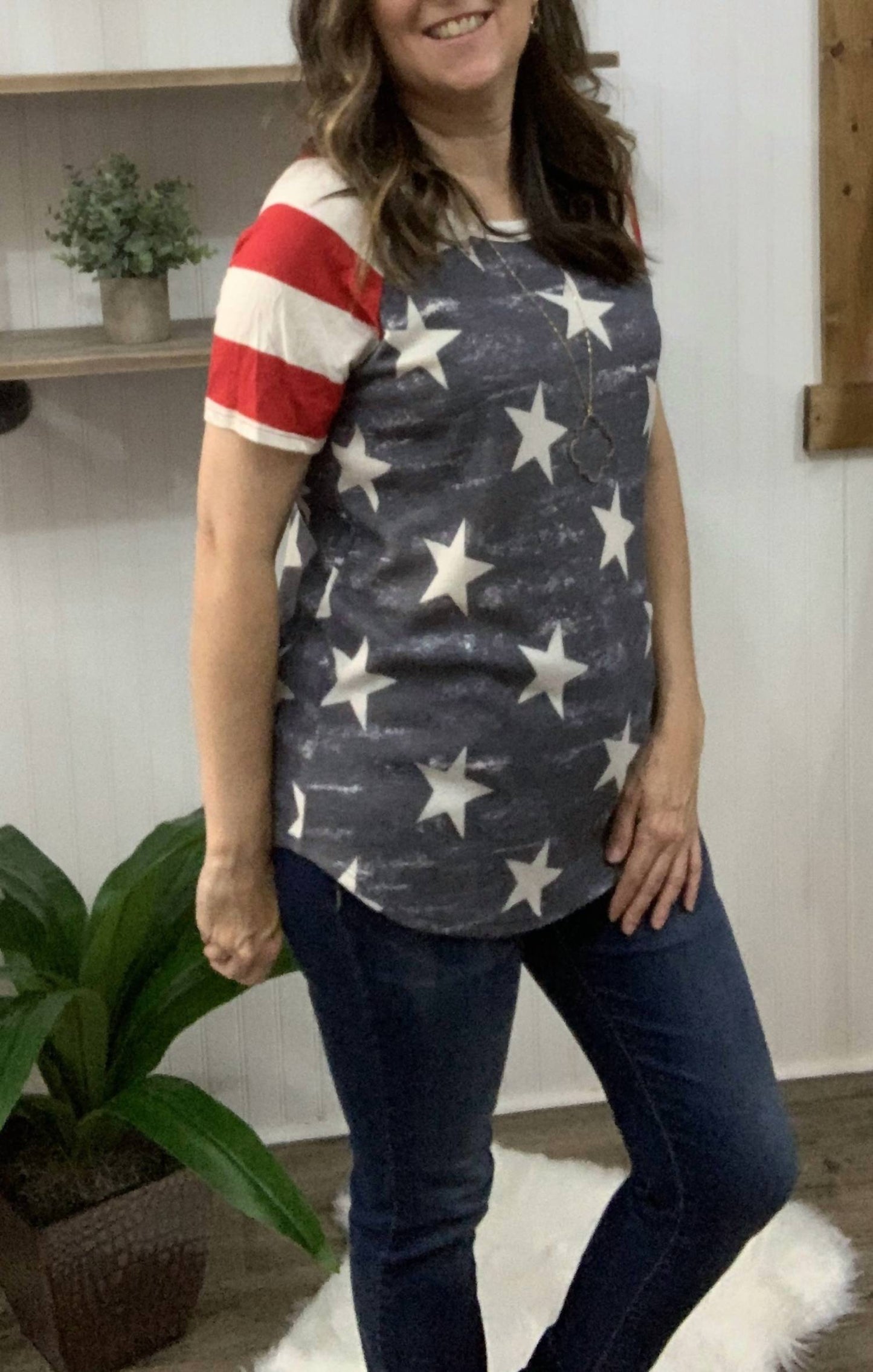 Women's American Flag Top
