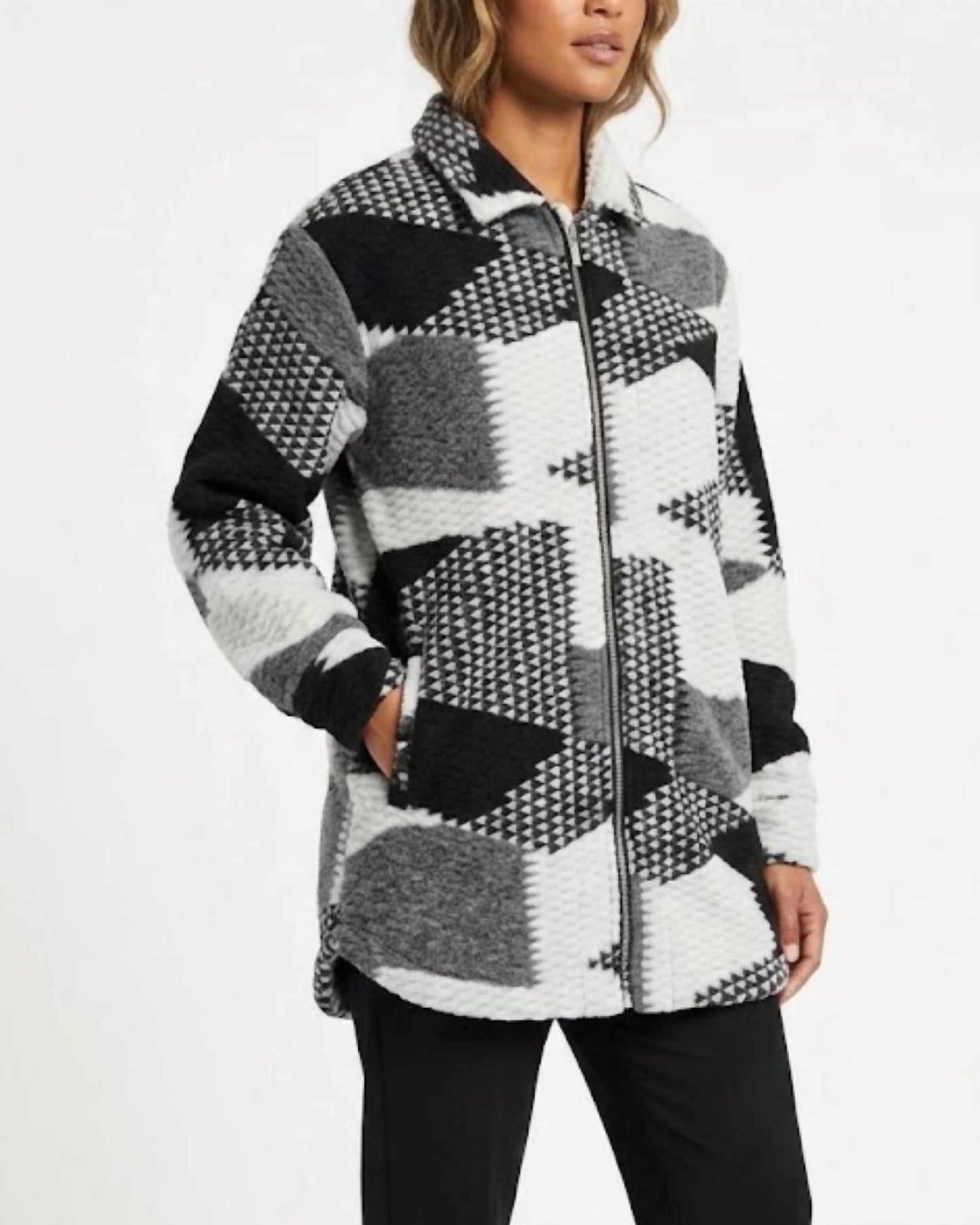 Zip Up Print Jacket