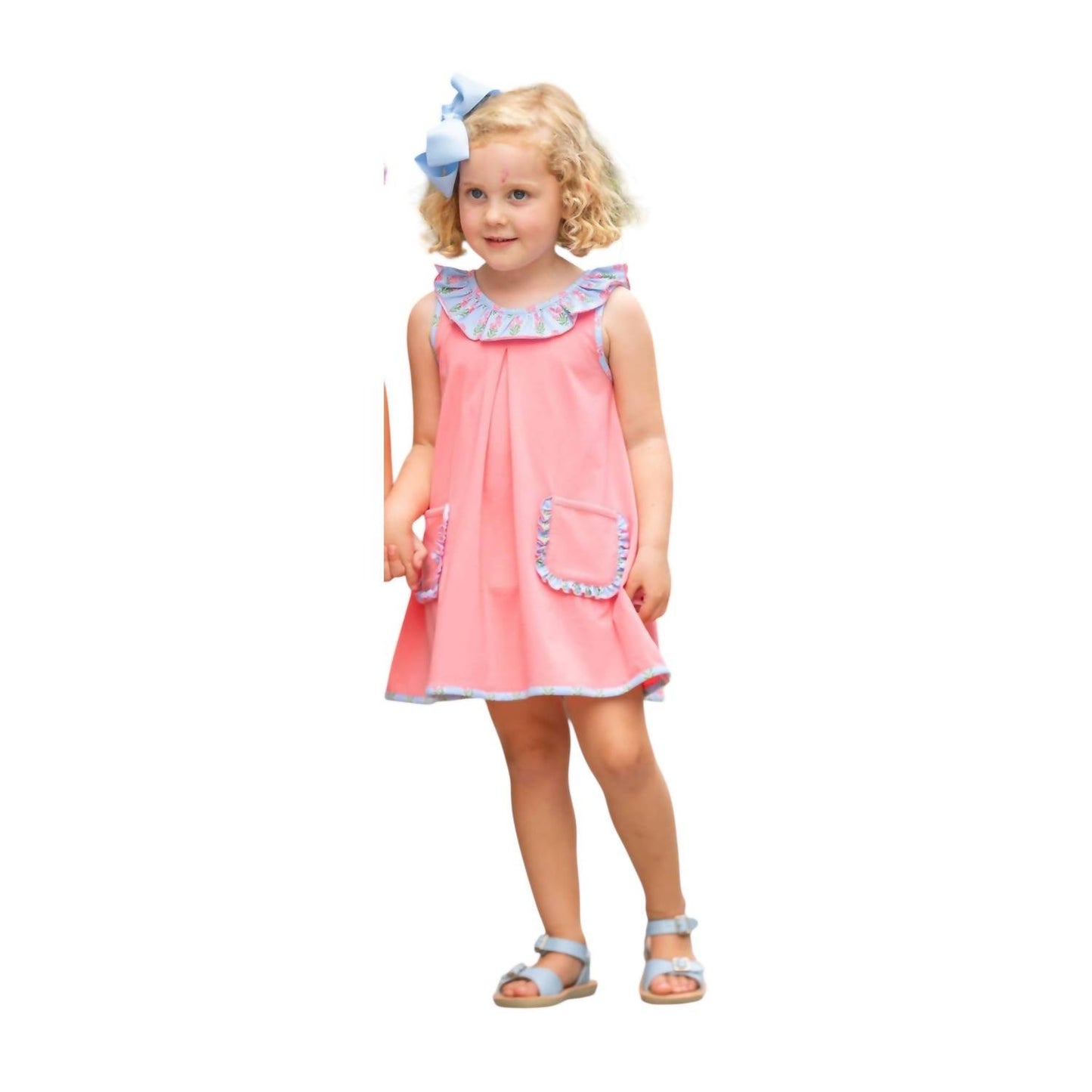 Girls Bouquet Pocket Dress
