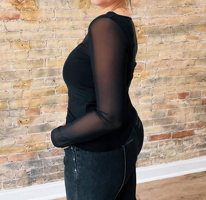 Sheer Long Sleeve Top
