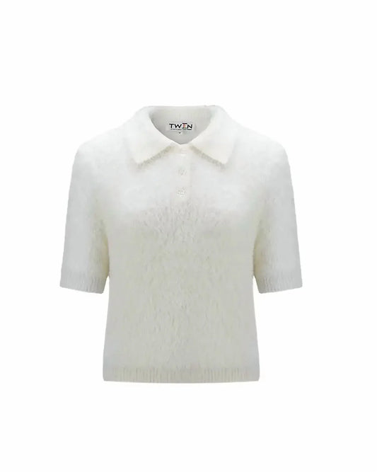T.W.I.N. That’s What I Need - Fuzzy Cropped Polo - Rack Hunt