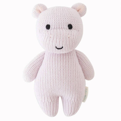 Kids Hand Knit Baby Hippo Stuffed Toy