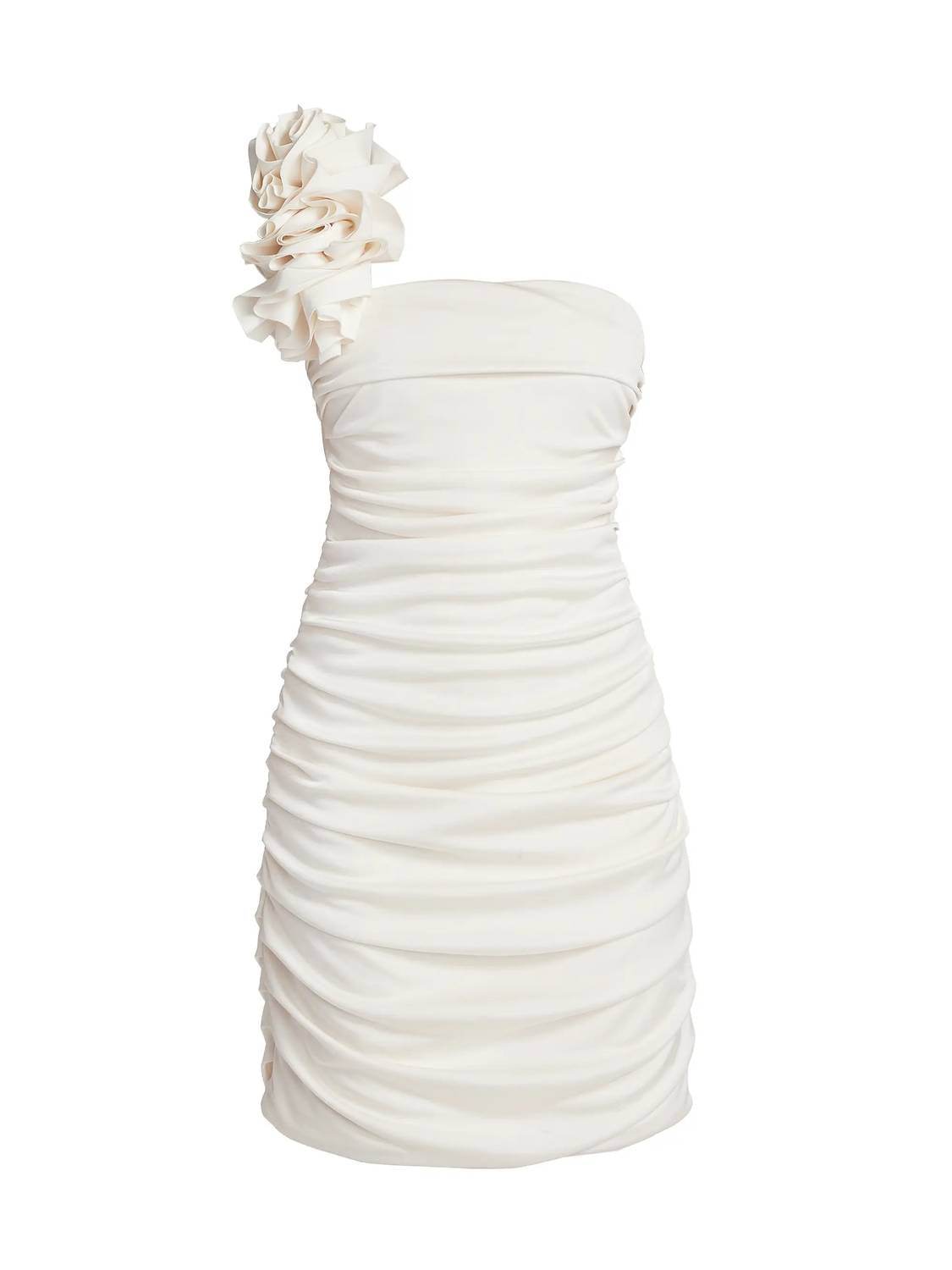 ML Monique Lhuillier - Farren One-shoulder Mini Dress - Rack Hunt