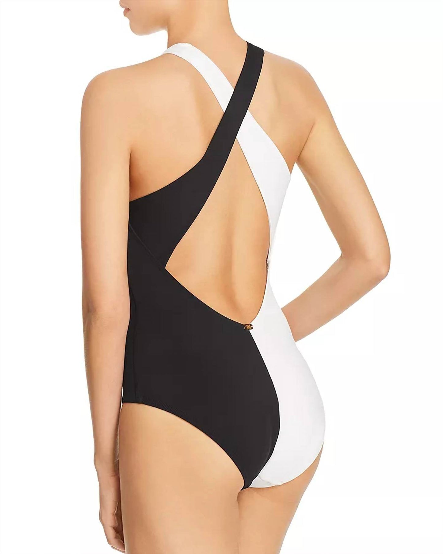 Amoressa - Domino Jinx Keyhole Halter One Piece Swimsuit - Rack Hunt