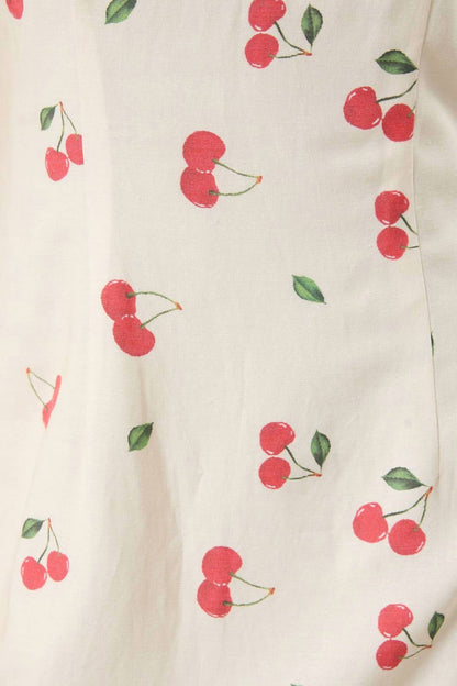 Morgan Cherry Printed Mini Dress