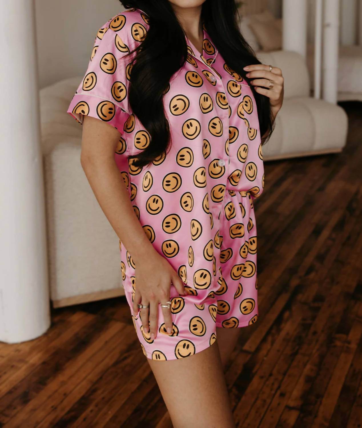 Spikes and Seams - Smiley Face Pajamas Set - Rack Hunt -