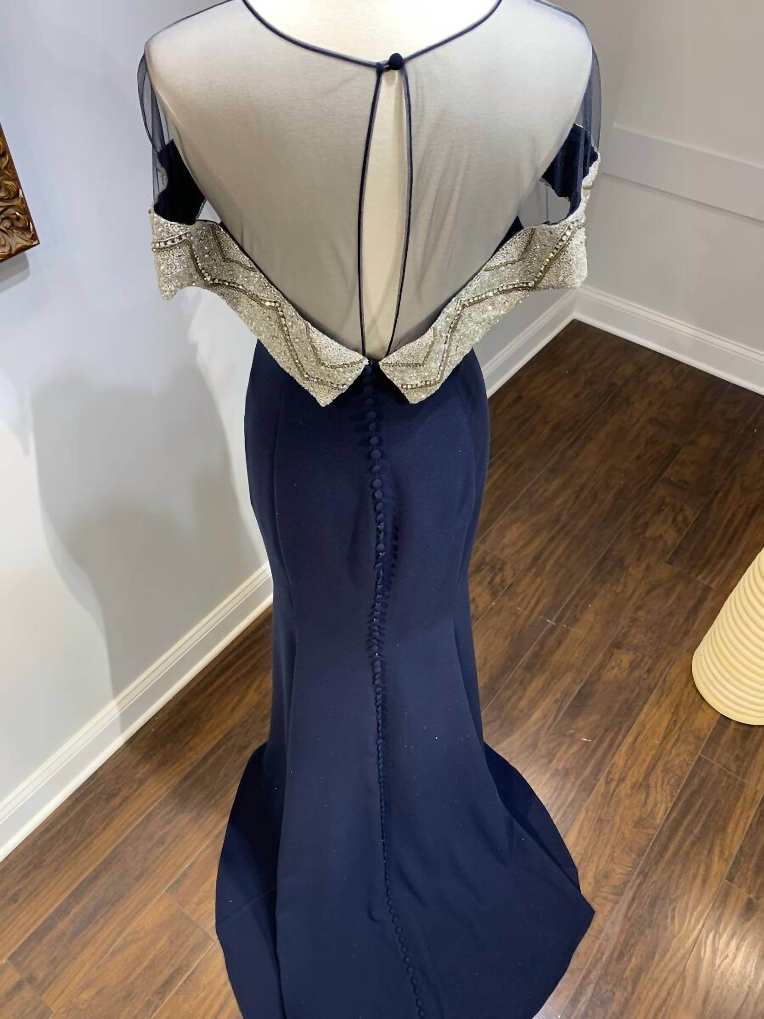 Saboroma - Illusion Off-the-shoulder Gown With Slit - Rack Hunt -