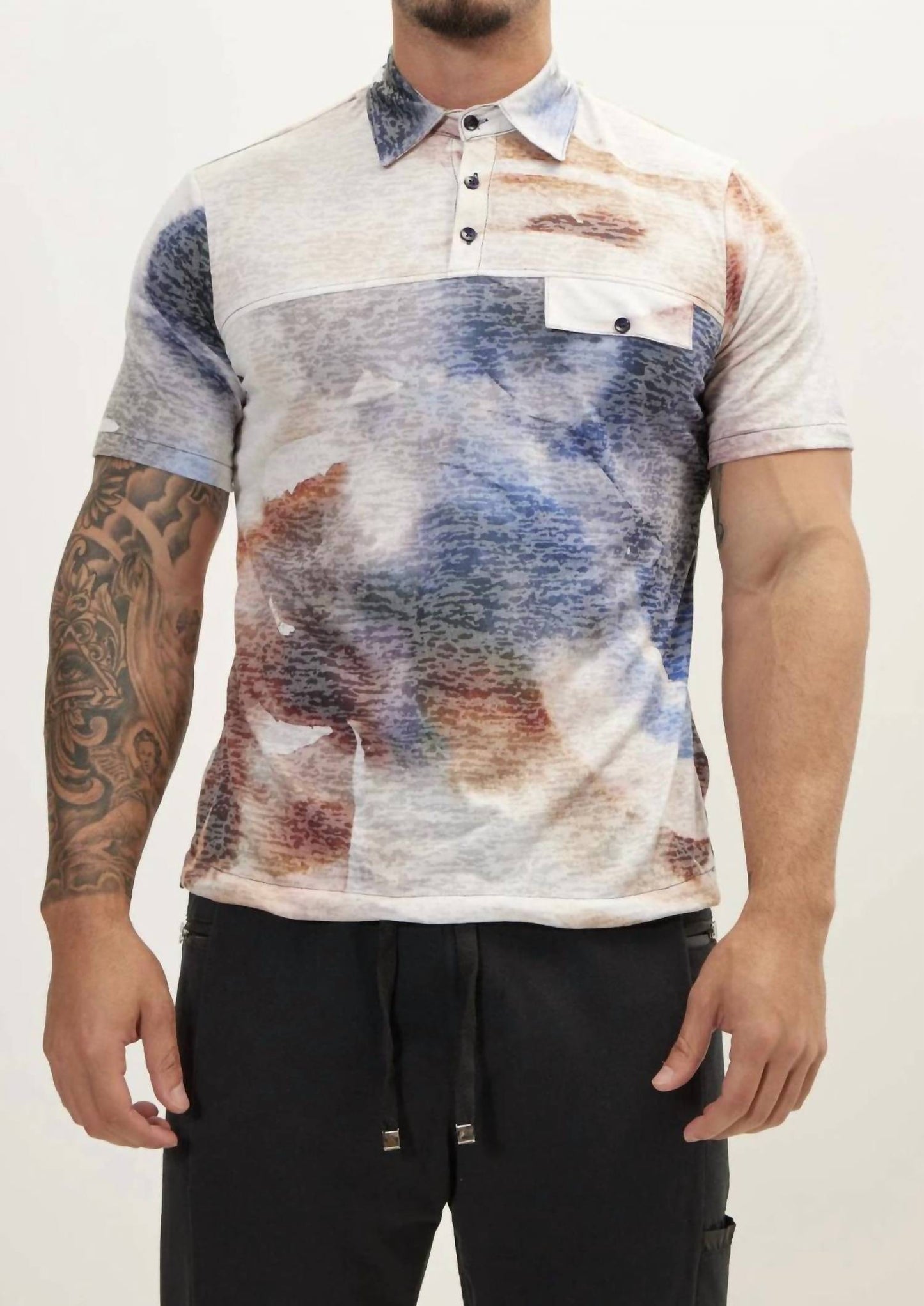 Men's Batik Button Up