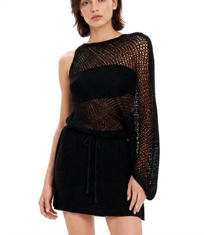 Mind And Matter Asymmetrical Knitted Mini Dress