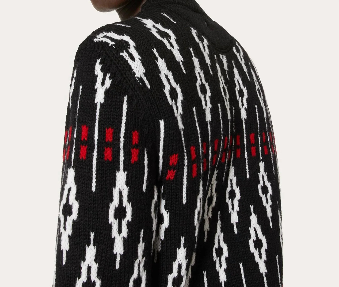 Valentino - Geometric Pattern Crew Neck Sweater - alternate view - Rack Hunt
