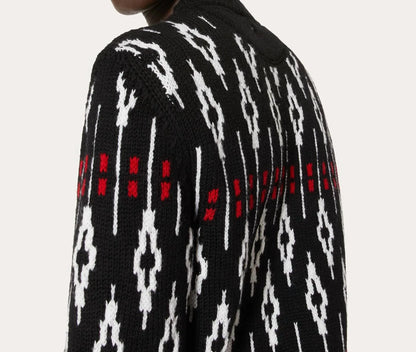 Valentino - Geometric Pattern Crew Neck Sweater - alternate view - Rack Hunt