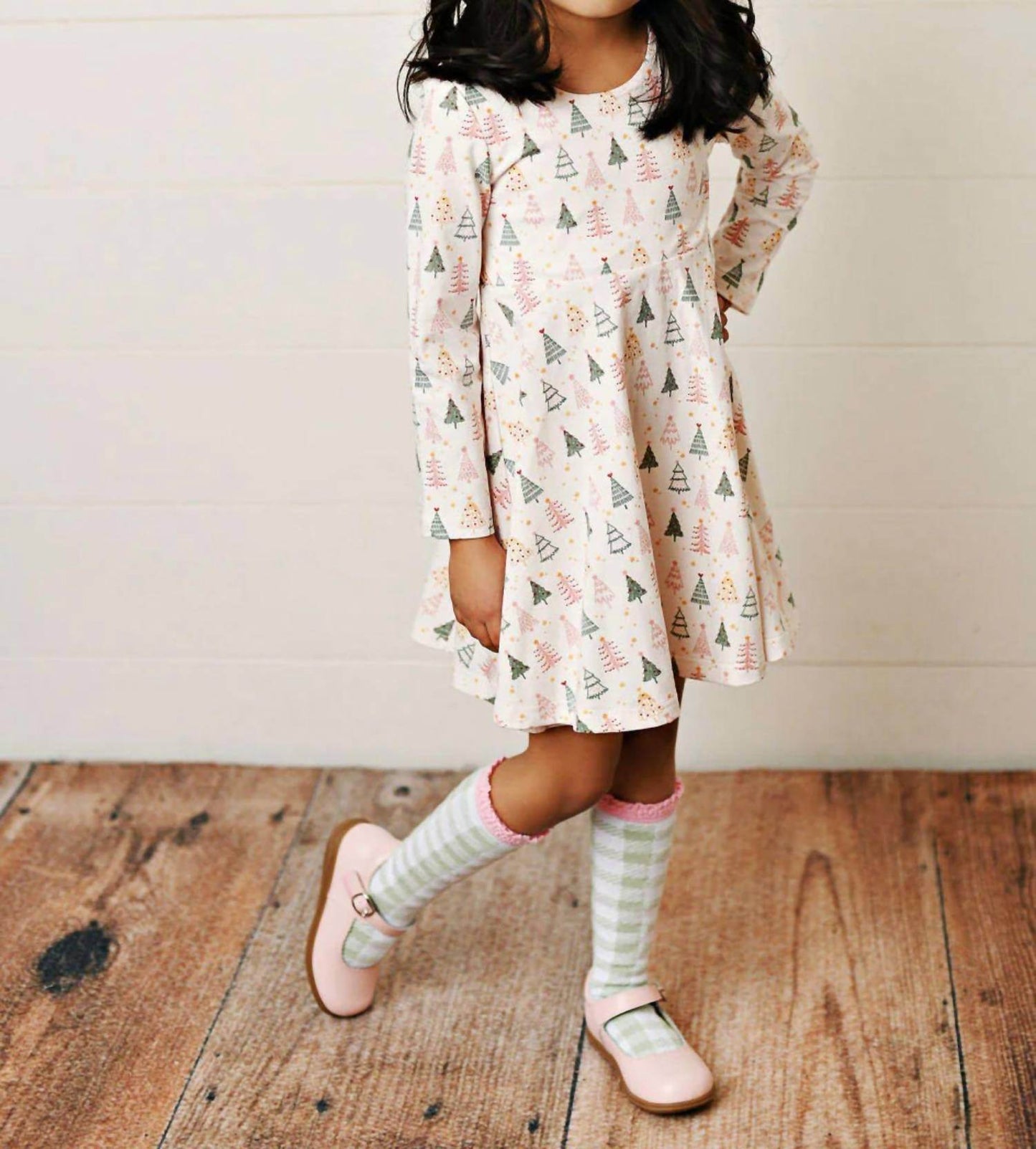 Swoon Baby Clothing - Glitter Trees Long Sleeve Dress - Rack Hunt -