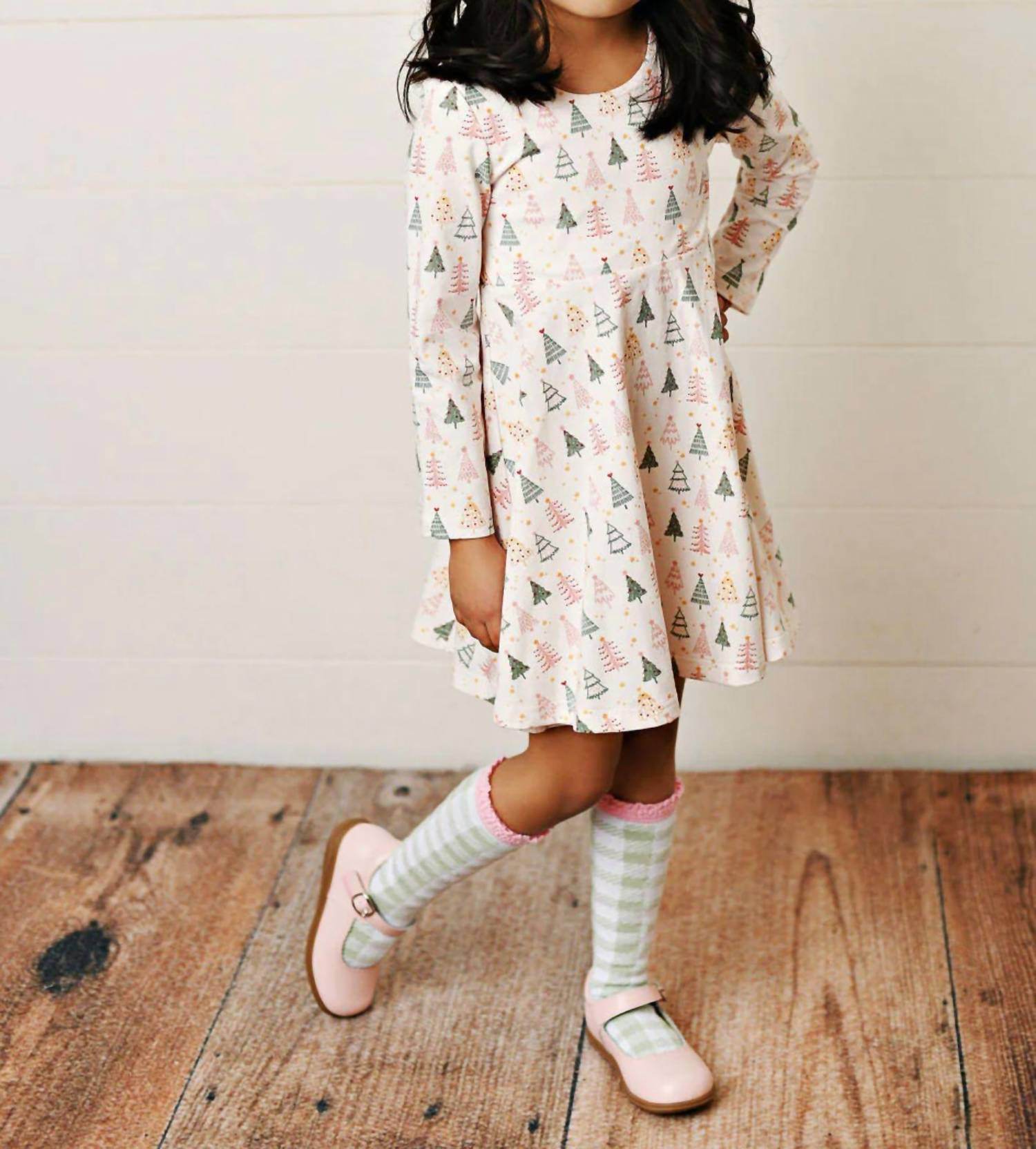 Swoon Baby Clothing - Glitter Trees Long Sleeve Dress - Rack Hunt -