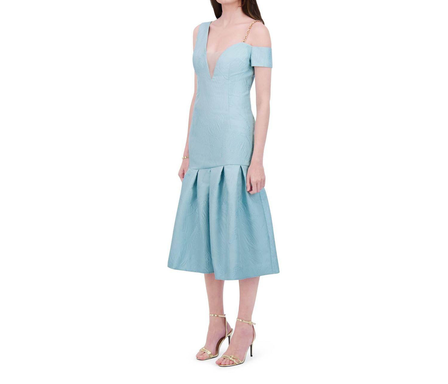 BethelHelena - Tea Garden Off-shoulder V-neck Dress - Rack Hunt -