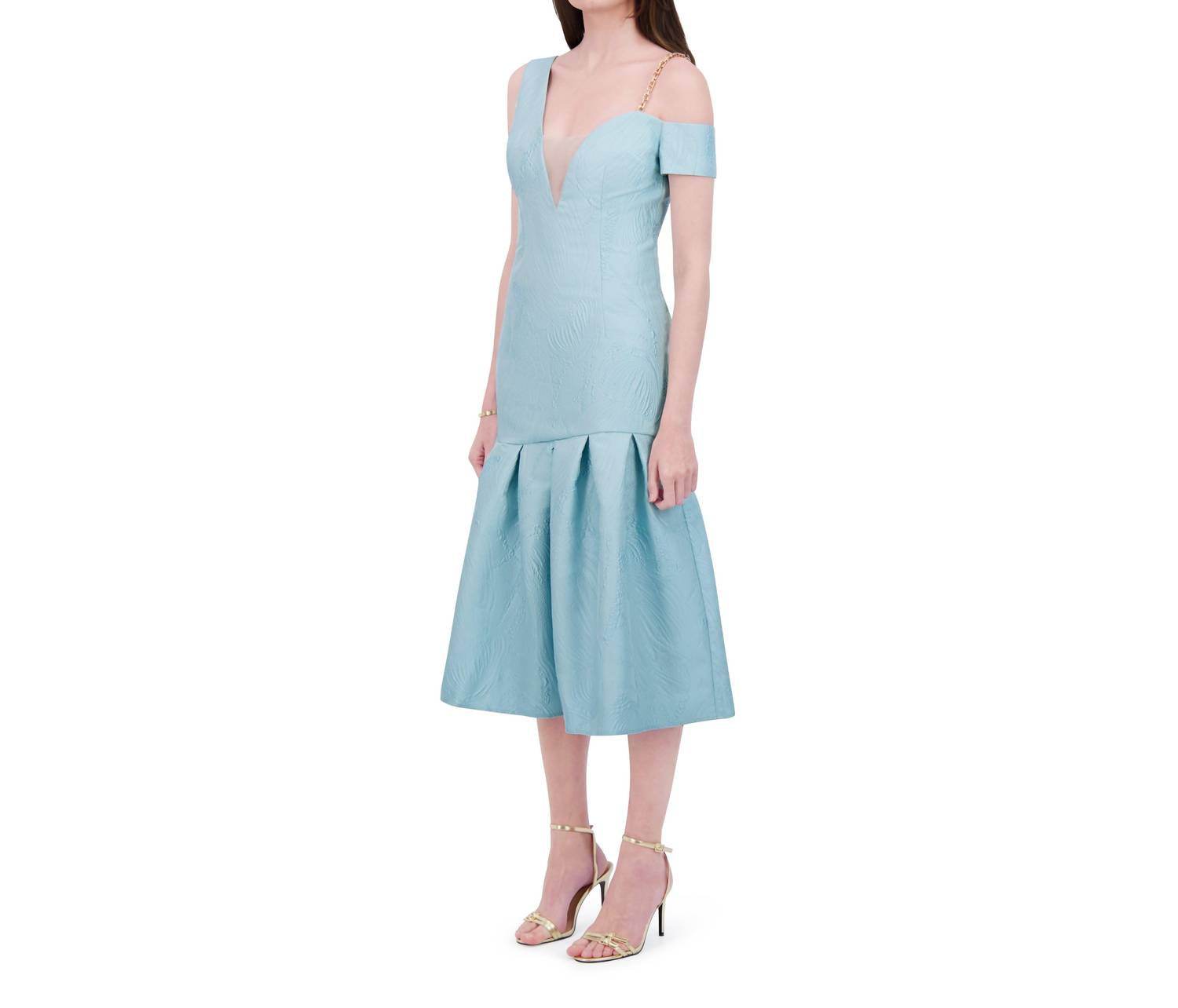 BethelHelena - Tea Garden Off-shoulder V-neck Dress - Rack Hunt -