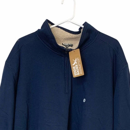 Men's Quarter Zip Camp Fleece Faux Shearling Jacket