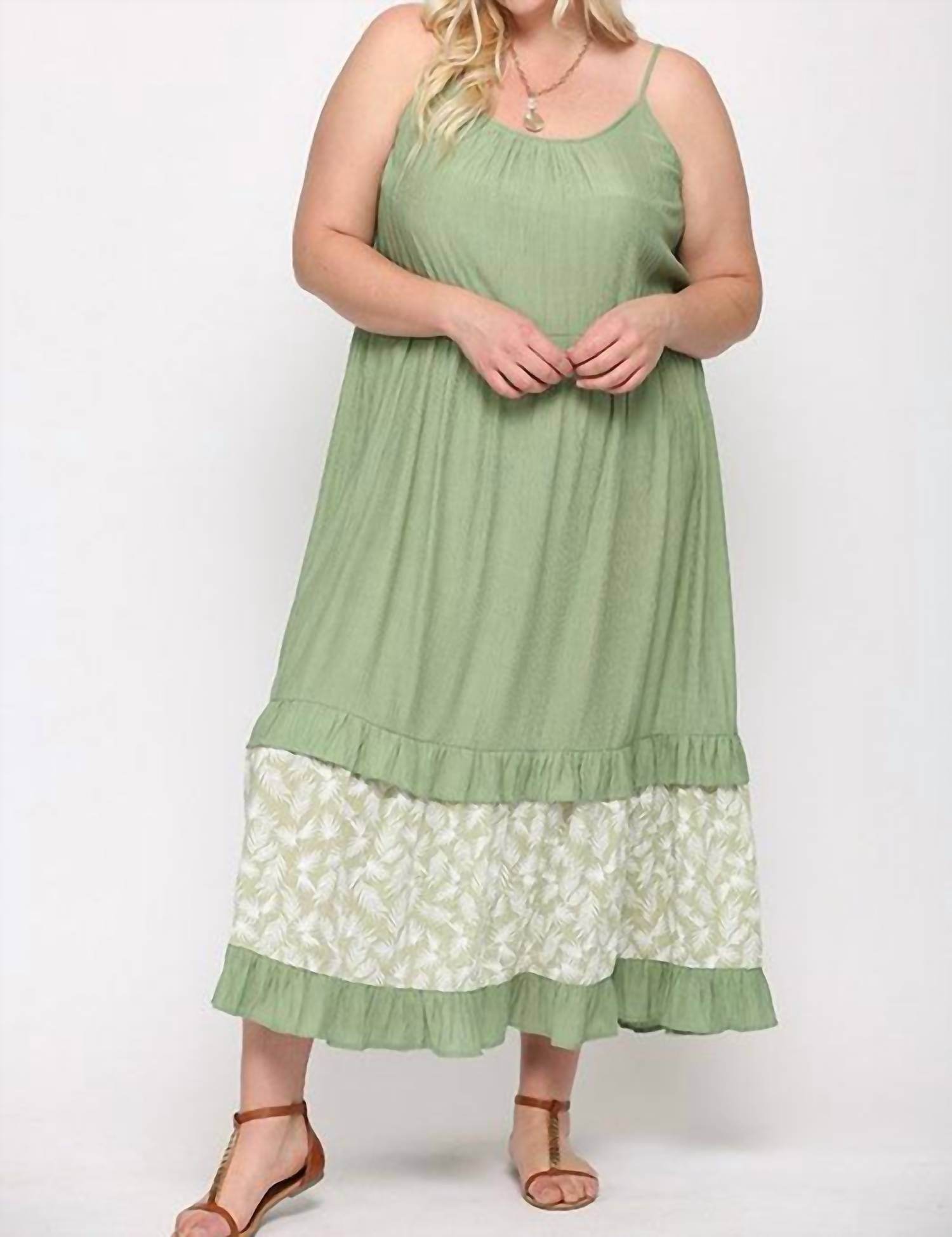Bluheaven - Maxi Dress W/ Leaf Print - Rack Hunt -