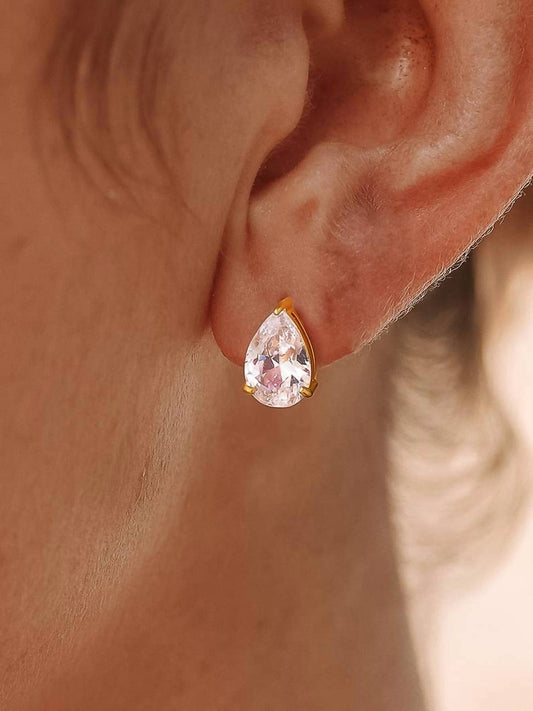 The Camille Flat Back Teardrop Shape Earrings