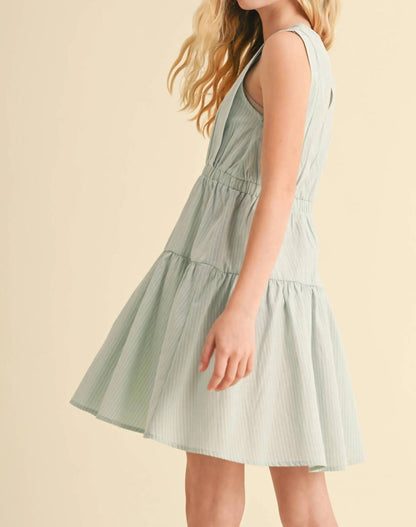 Girls Two Tier Knee Length Dress