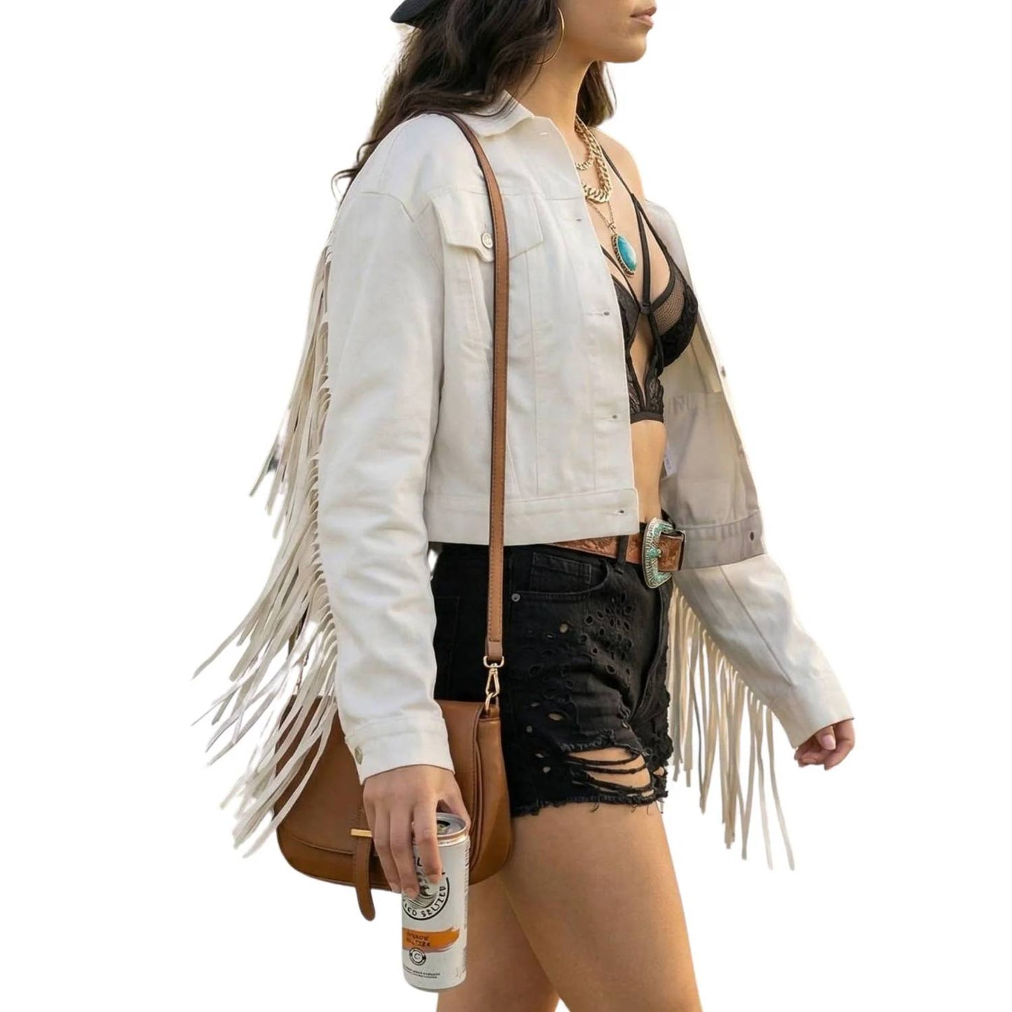 Coachella Fringe Denim Jacket