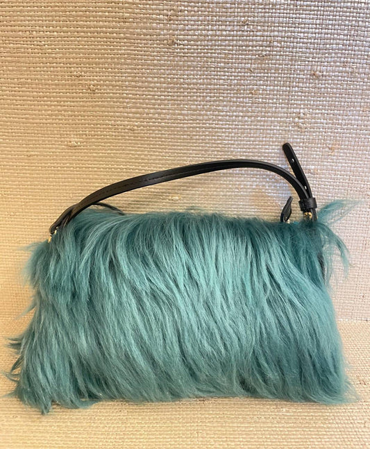 Women's Amelie Leather Fur Pouch Bag