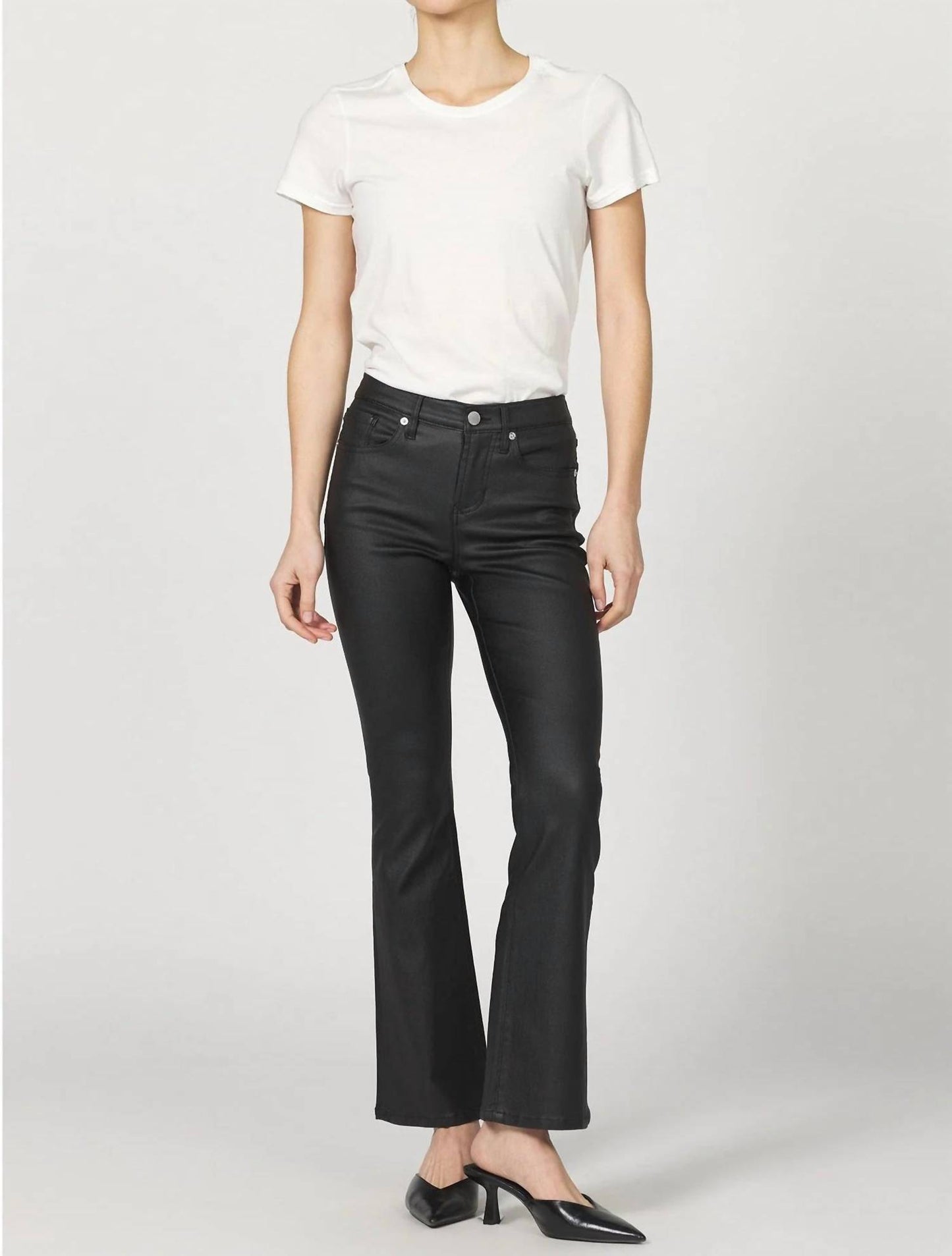 Jaxtyn Coated Bootcut Pants