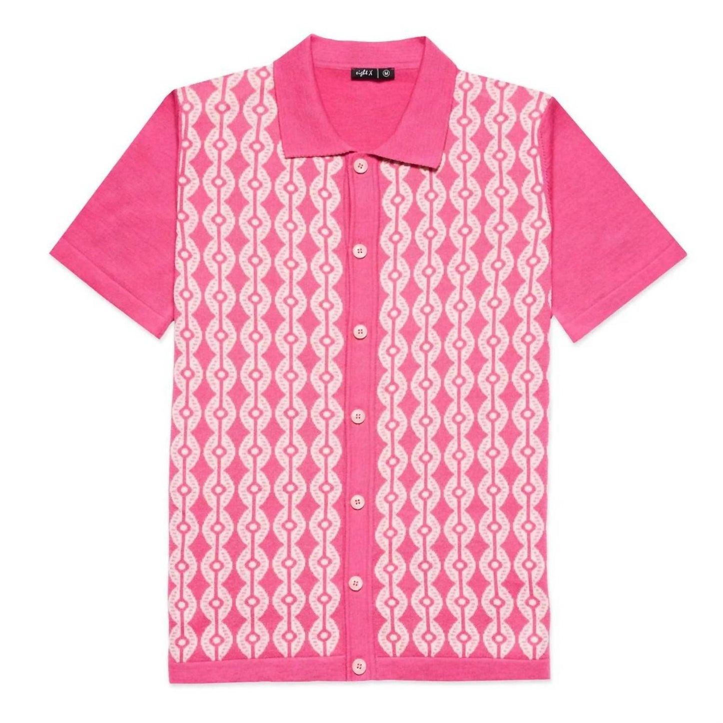 Chain Link Knit Polo Shirt