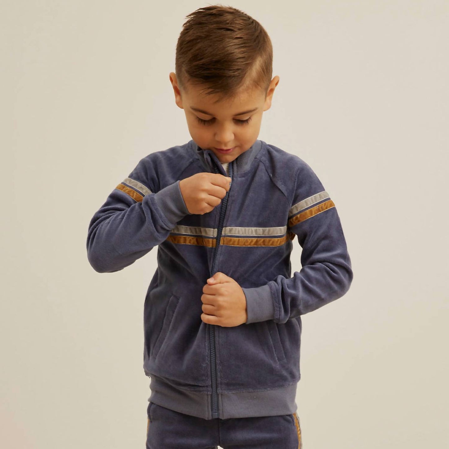 Boy's Velour Track Jacket
