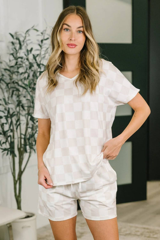 Checkered Shorts Set