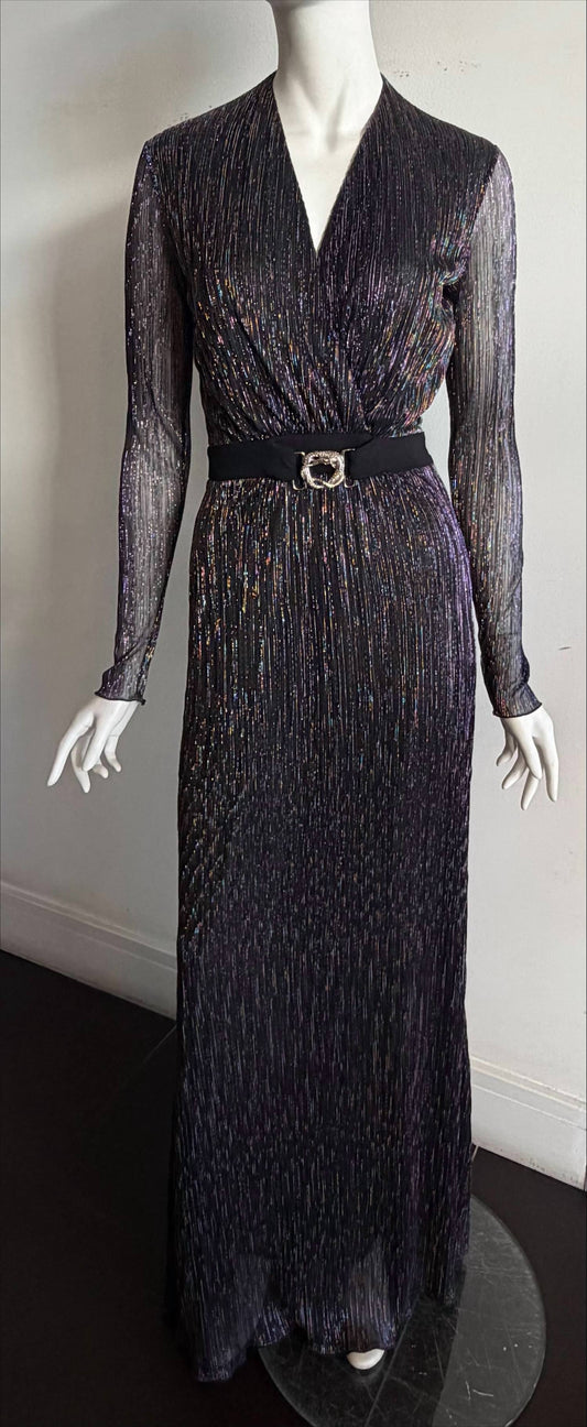 Women's Long-Sleeve Pleated Dress