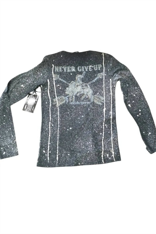 Cowgirl Tuff - Women's Long Sleeve Never Give Up Tee - Rack Hunt