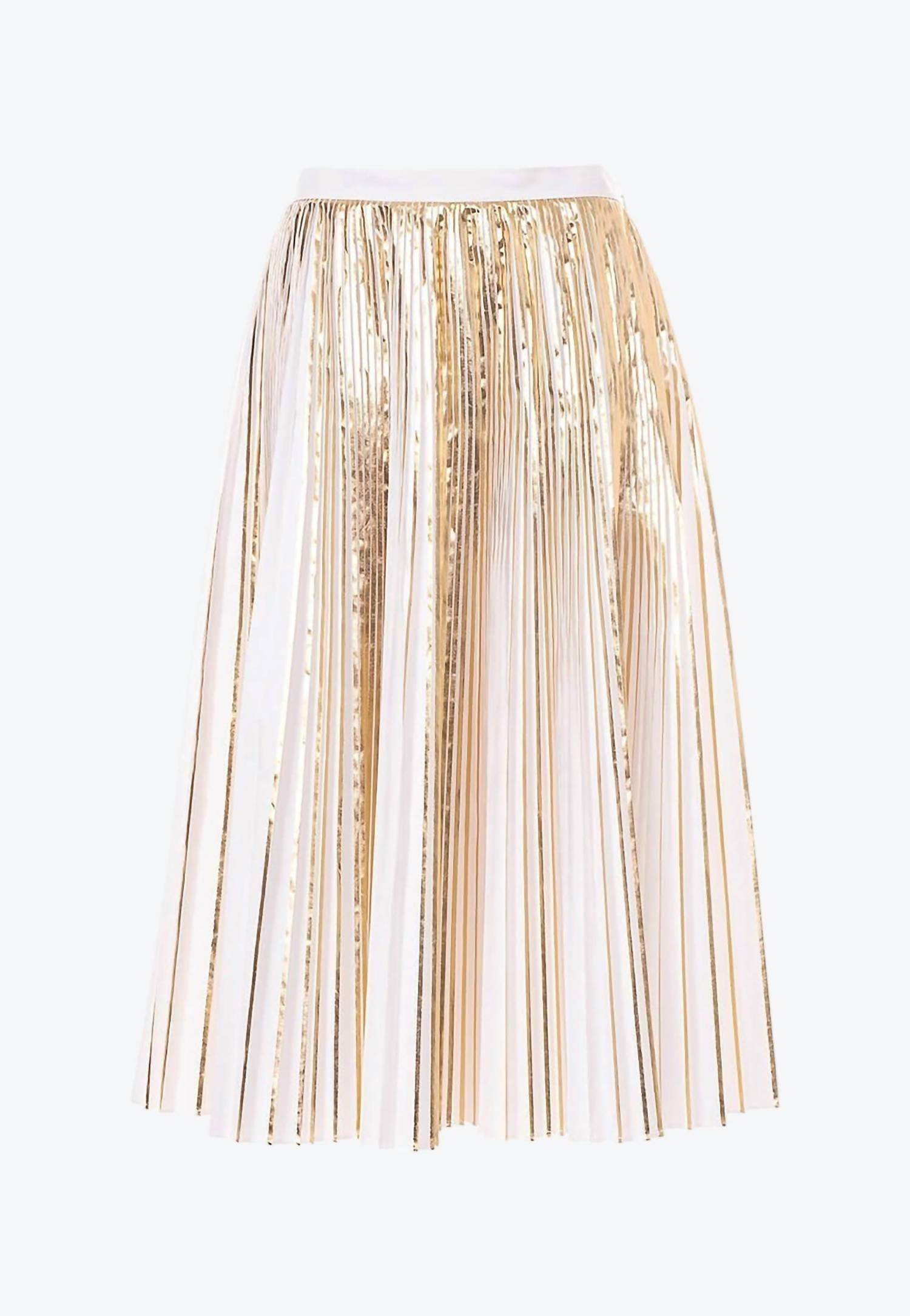 Valentino - Pleated Metallic Midi Skirt - Rack Hunt