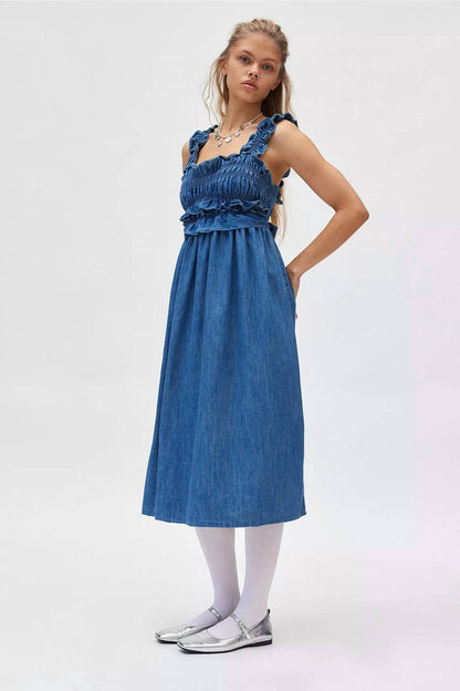 Chambray Midi Dress