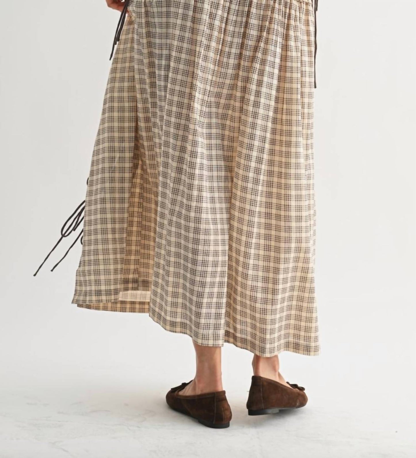 Shea Checked Midi Skirt