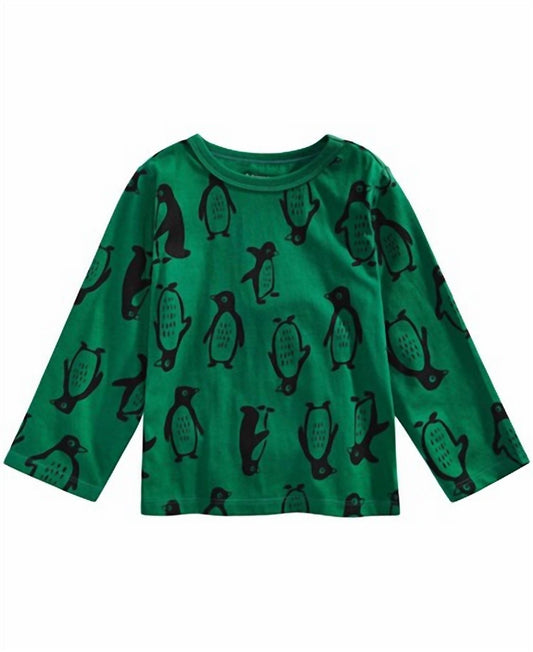 Infant Girls Penguin Print Cotton T-shirt