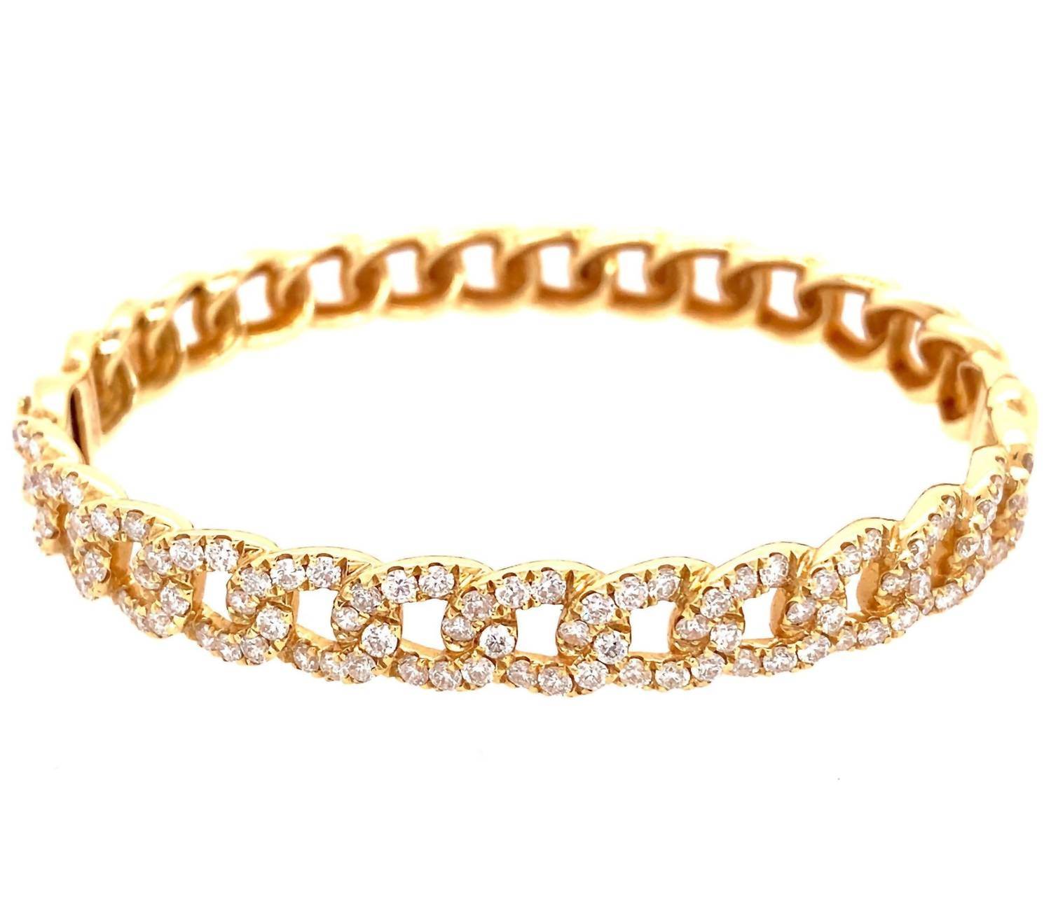 Normani - Women's Diamond Curb Link Bangle - Rack Hunt -
