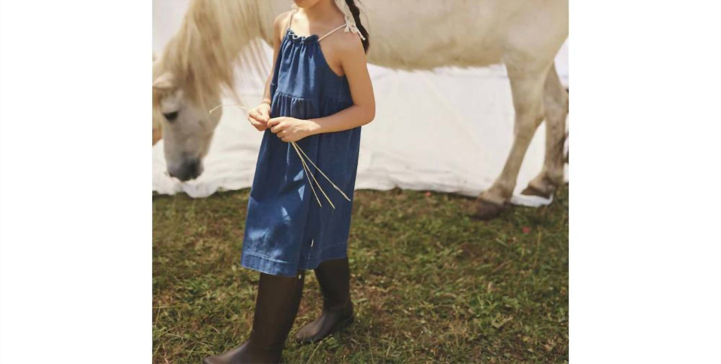 Girl's Twill Denim Dress