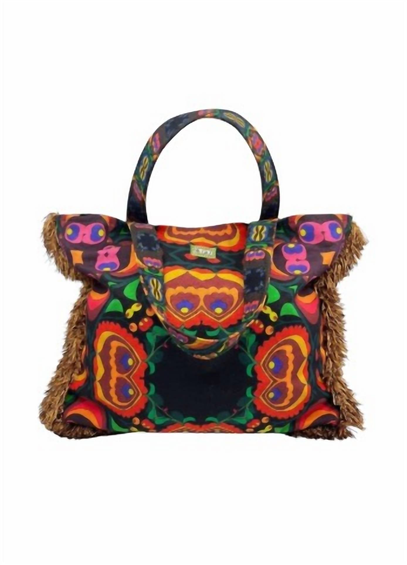 Women's Psychedelic Cotton Canvas Tote