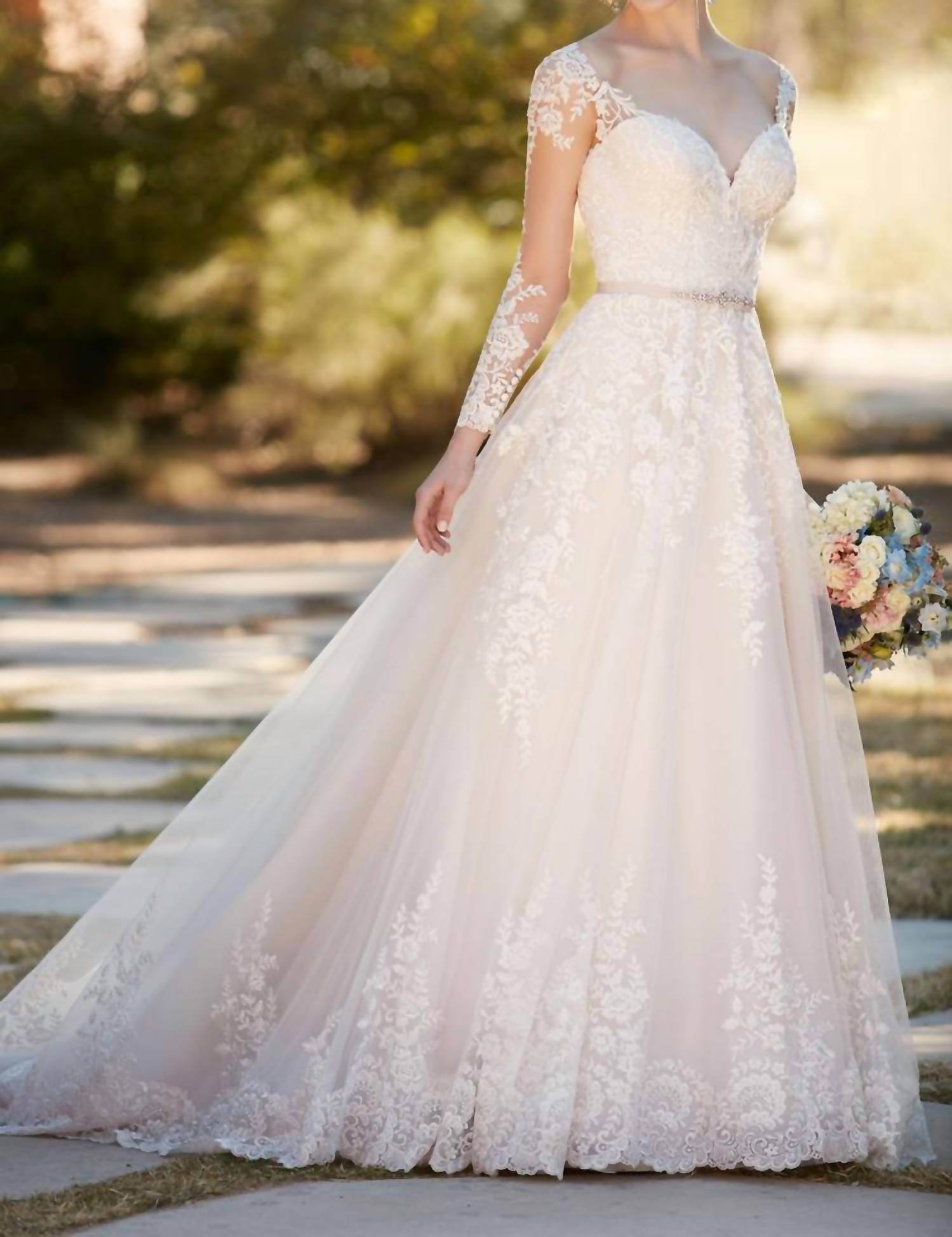 Essence of Australia - A-line Wedding Dress with Organza Skirt - Rack Hunt -