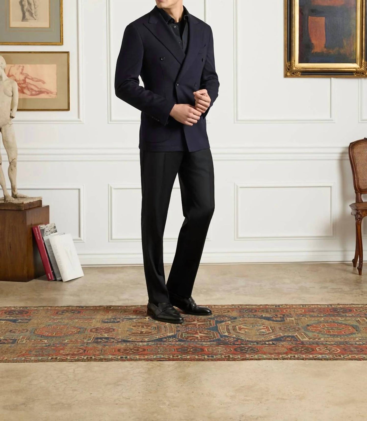 Devon Flat Front Super 110s Wool Serge Trouser