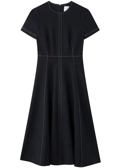 Eugine Topstitch Midi Dress