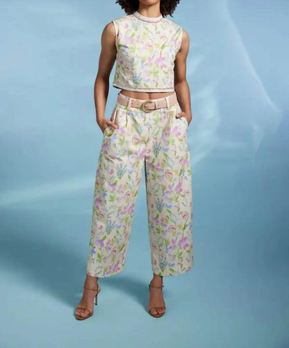 Sasha+Z - Floral Printed Cotton Pants - Rack Hunt