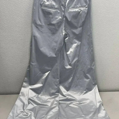PESERICO - Women's Cotton Blend Satin Palazzo Pants - Rack Hunt