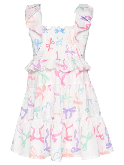 Kid's Bow Print Dress